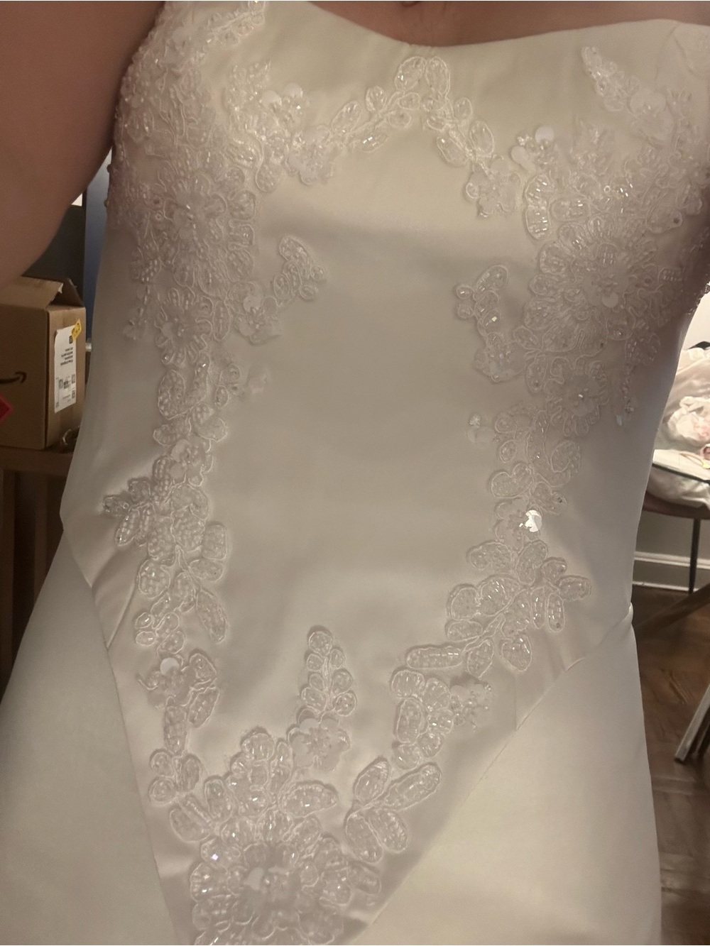 Elegant Strapless Ivory Dress - Picture 5 of 5
